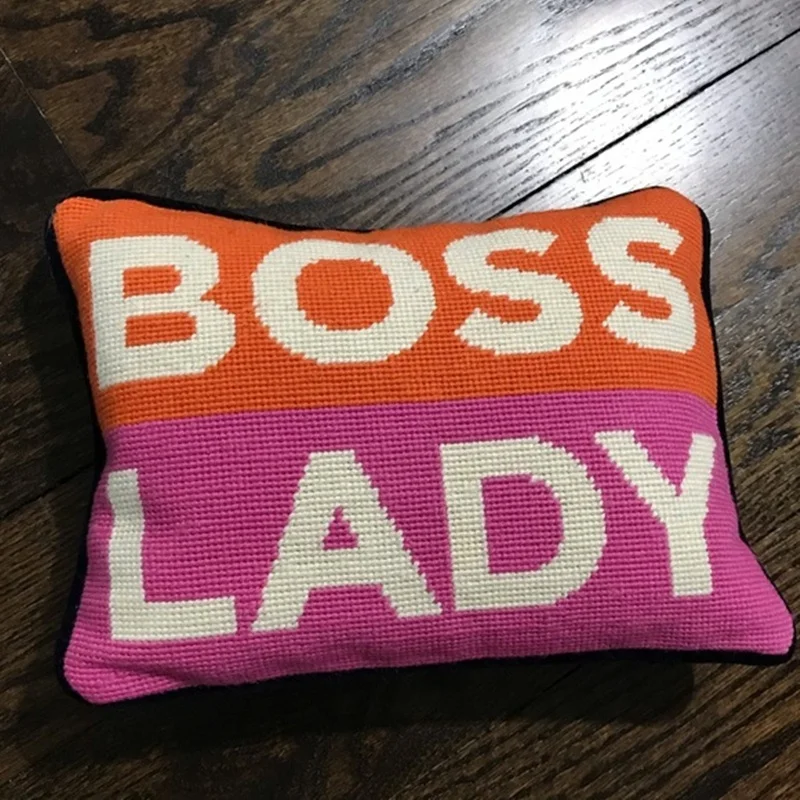 Design Boss Lady Needlepoint Soft Pillow Manufacturers