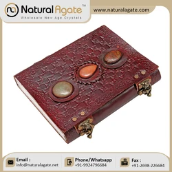 Top Selling Beautiful Leather Journals with Attached Stones