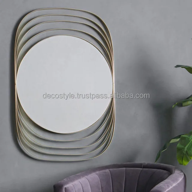 Champagne Rectangular Deco Wall Mirror