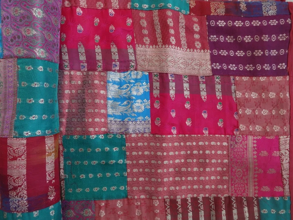 Indian Decorative Cotton Patchwork Kantha Quilt, Handmade Patchwork Soft Cotton Bedspread