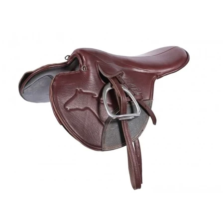 Leather racing saddle