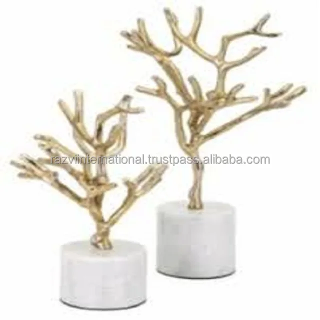 Leaf Sculpture Metal Aluminium Marble base Outdoor Latest Design