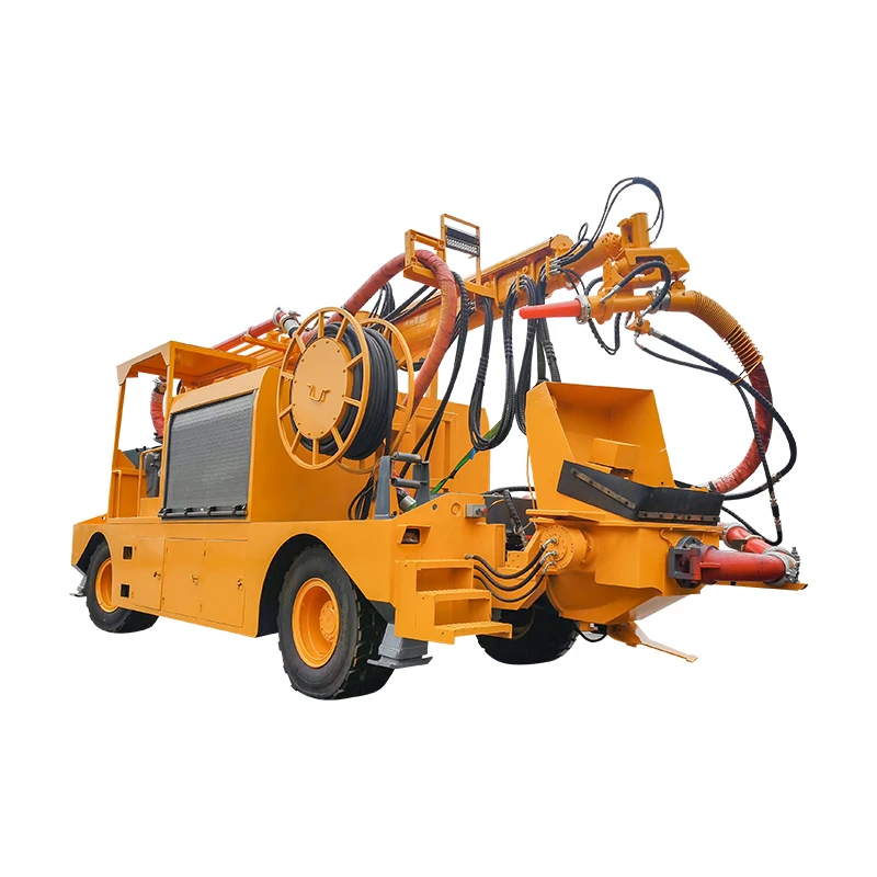 China portable robot arm wet concrete shotcrete spraying machine for underground engineering