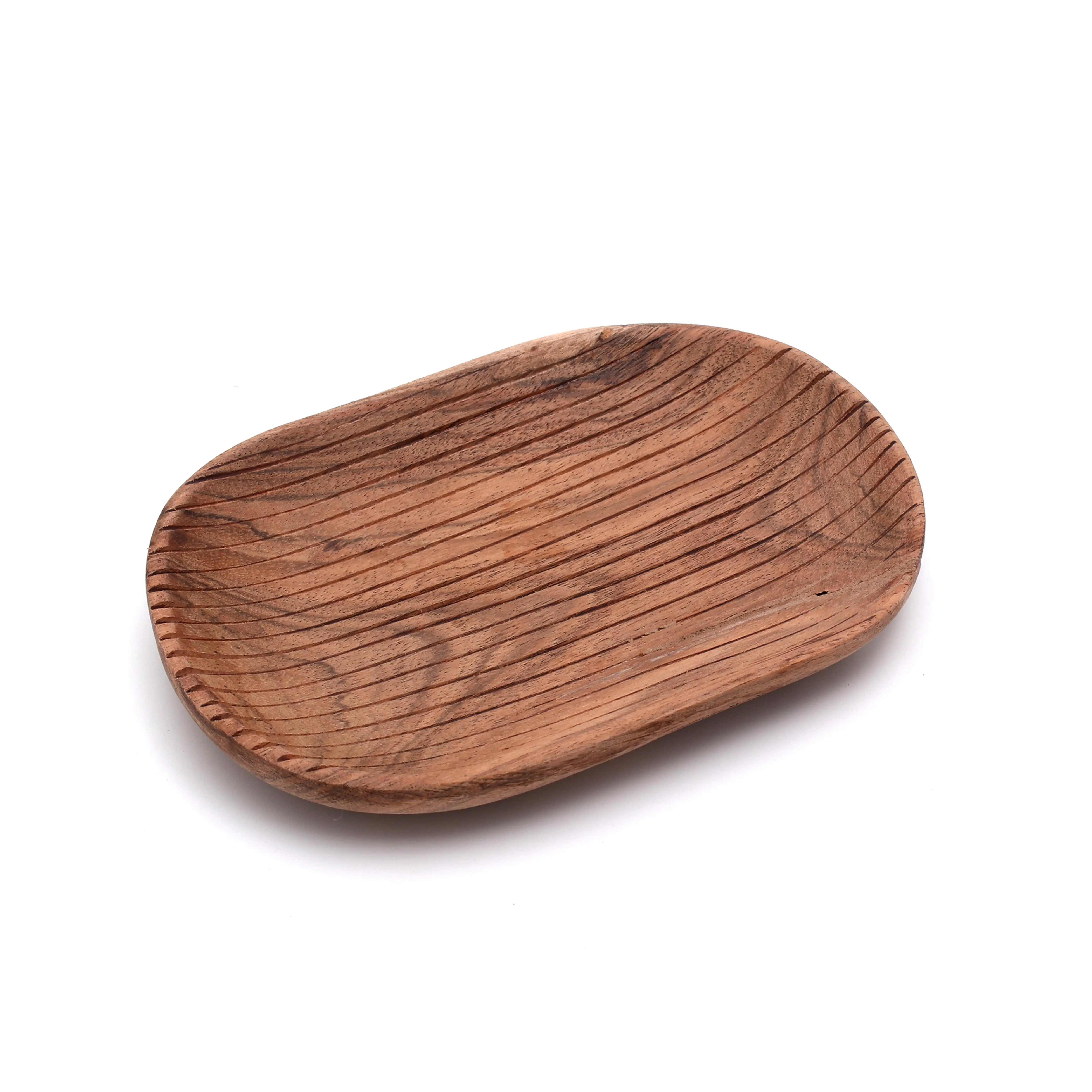 Bathroom Accessories Acacia Wood Bath Soap Handcrafted Tray Natural Wooden Soap Holders for Shower Kitchen Bathroom Acacia Tray