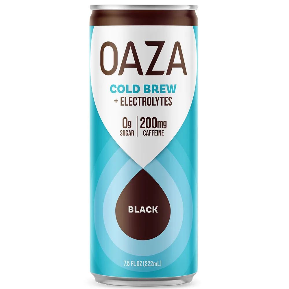 OAZA High Performance Cold Brew Hydrate your Coffee Ready to Drink 8 Fl Oz Pack of 12 (Black)