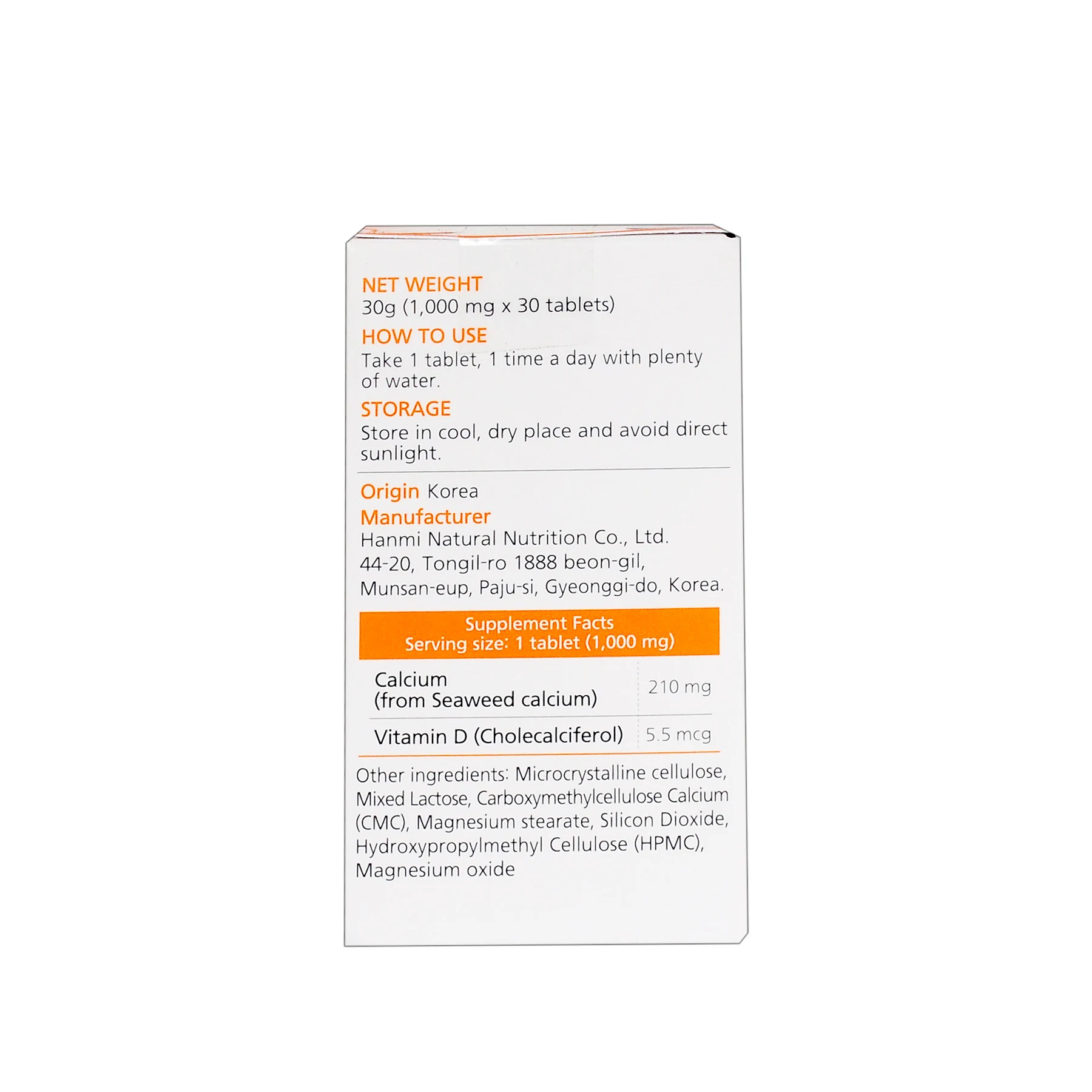 
SeaGold - 30 Tablet Vial - Supplemental Calcium And Vitamin D, Helps Strong Bones And Teeth 