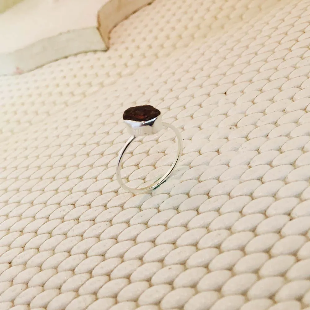 Hot Selling Simple Design Ring Fanta Garnet Gemstone 100 % 925 sterling silver Excellent Quality Factory Wholesale Price Ring