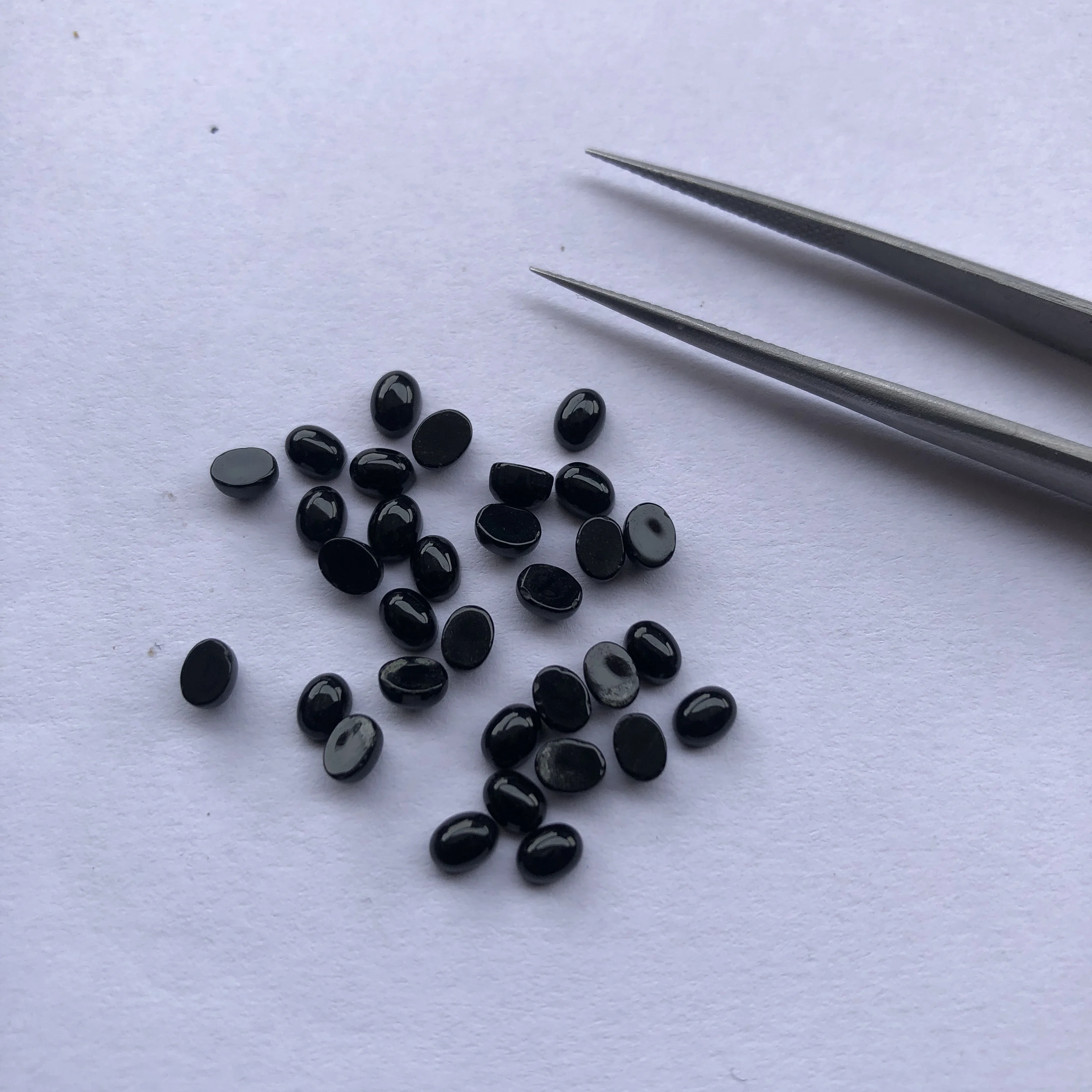 5x4mm Natural Black Onyx Smooth Oval Loose Calibrated Cabochons Supplier Buy Now at Wholesale Price Stones Alibaba India 2024