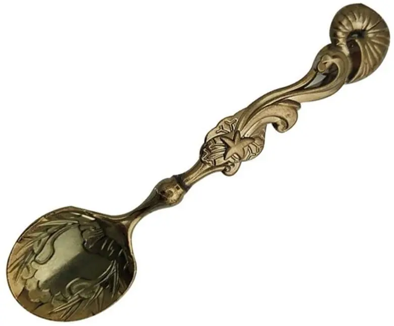 Custom Hard Enamel Zinc Alloy Collectible Souvenir Spoon Classic Style Coffee Stirring Spoon Souvenir Vintage Metal Spoon