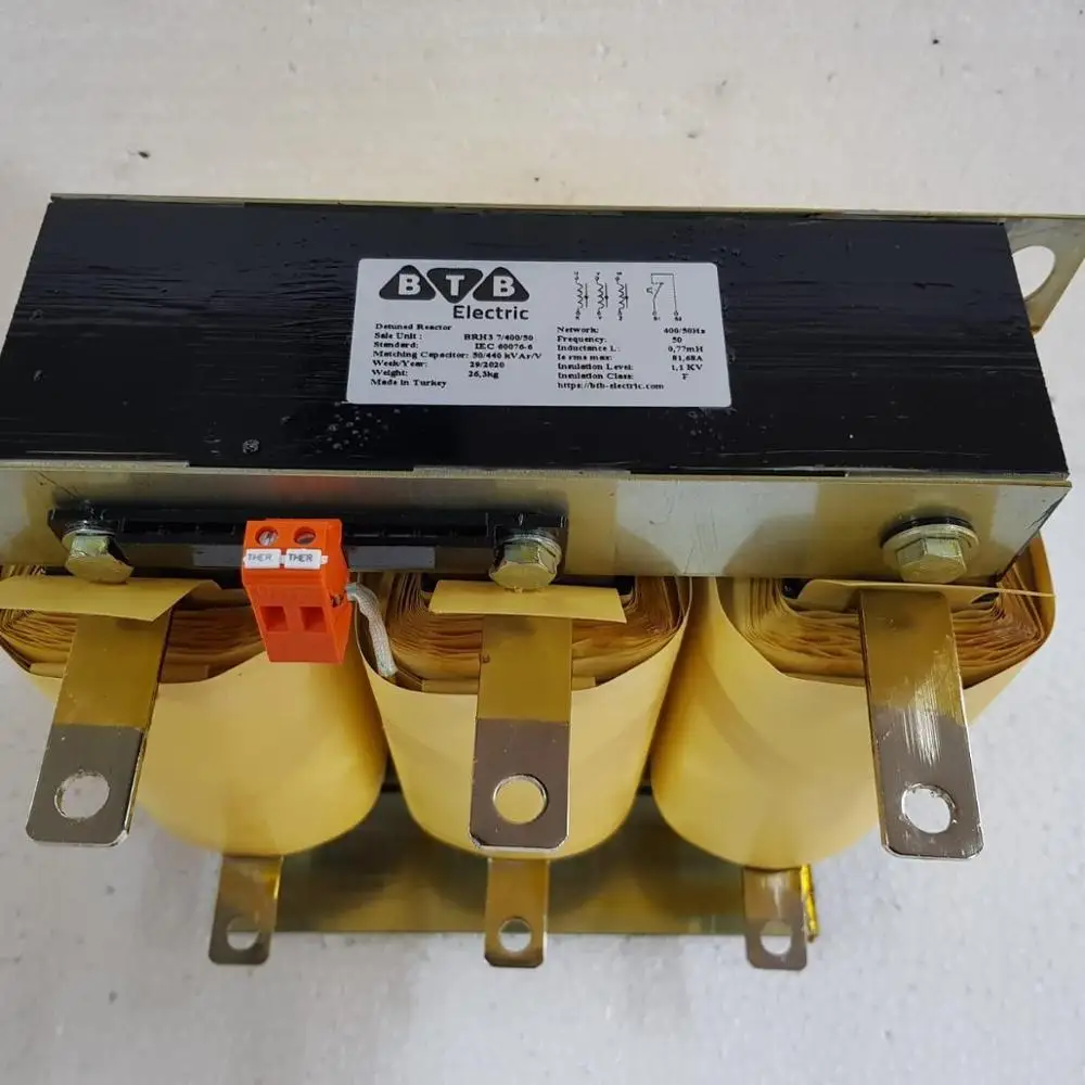 DETUNED REACTOR HARMONIC FILTER REACTOR 50 KVAR 440V 3PHASE