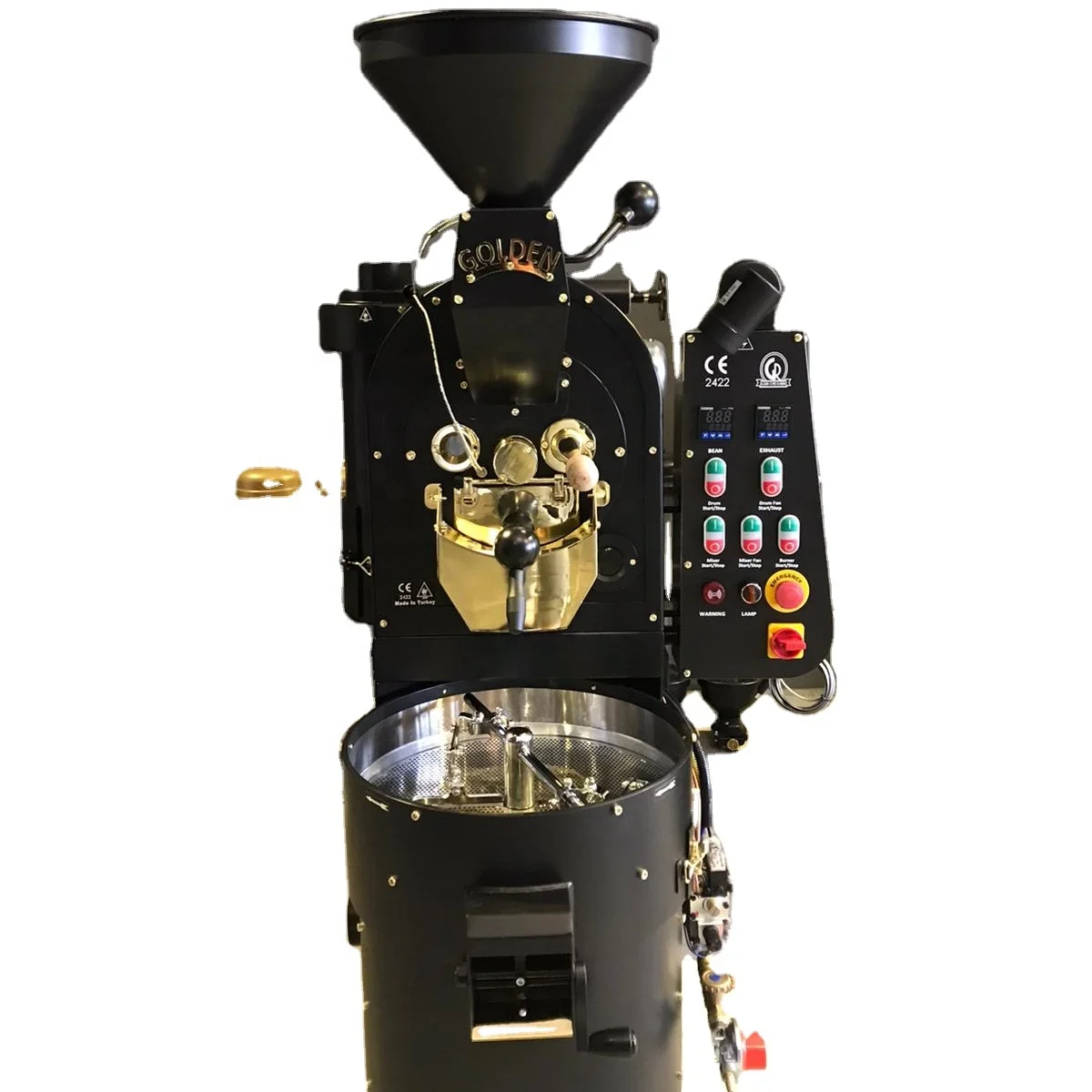 GR1+ Golden Coffee Roaster, 1,5 KG Coffee Bean Roaster Electric-LPG-Natural Gas-Propan Supply