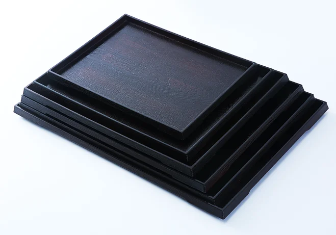 Wood ABS Large Rectangular Restaurant Hotel Supplies Food Serving Japanese Tray