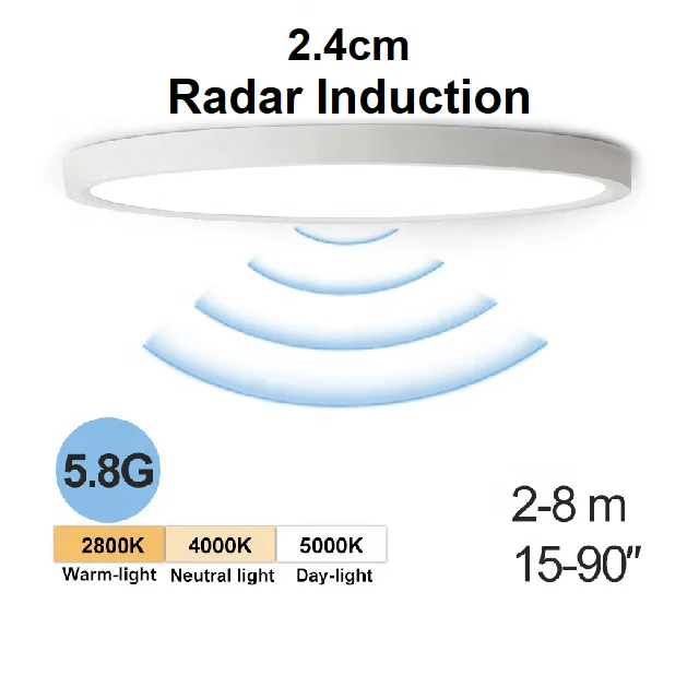 Led modern intelligent induction flush mount Ceiling lamps motion sensor integrated detector surfaced mounted light for bedroom