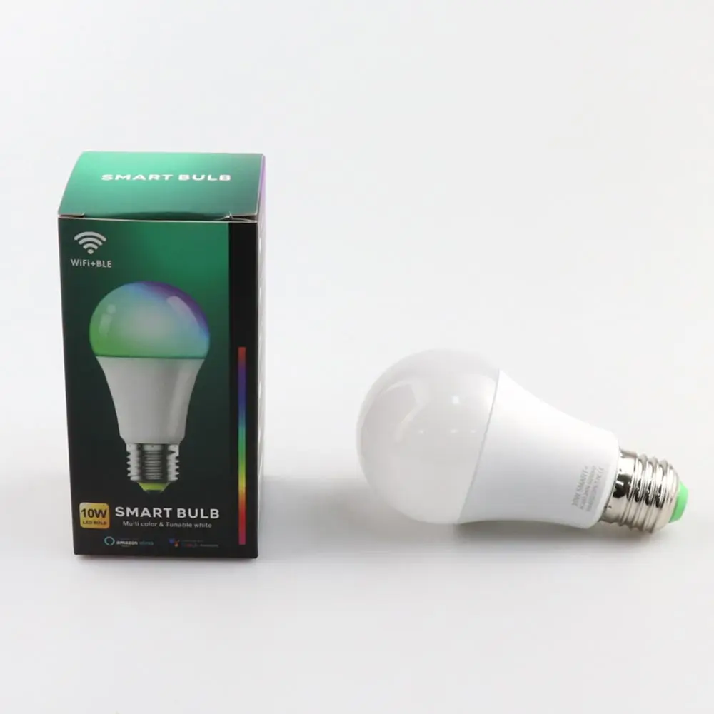 10W Smart Light Bulbs, 190-240V 800 Lumens RGBCW E27 B22 2.4Ghz WiFi Bulbs Compatible with Alexa and Google Home