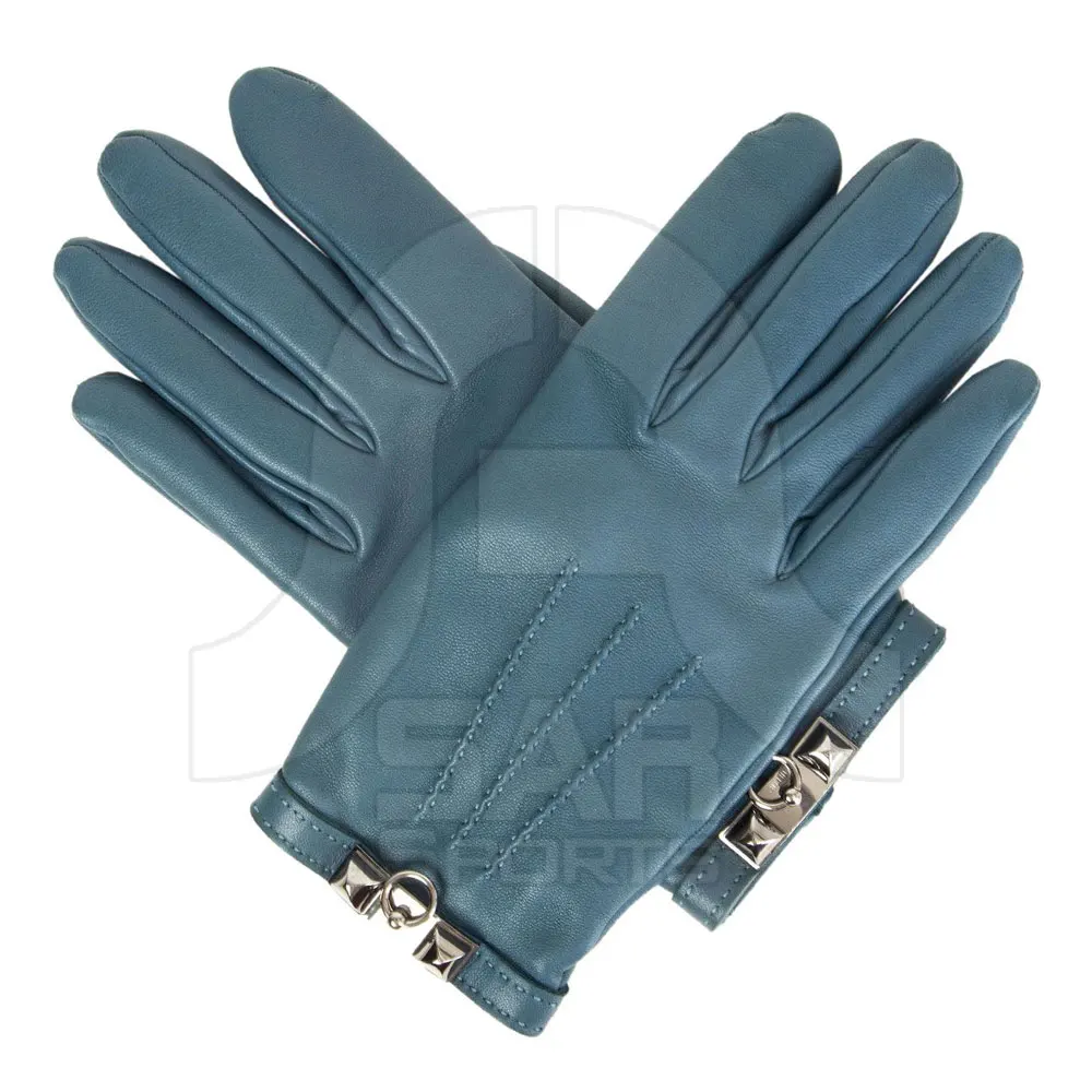 Men Fashion Winter Leather Motorcycle Full Finger Touch Screen Warm Gloves Full Finger High Quality Black Gloves