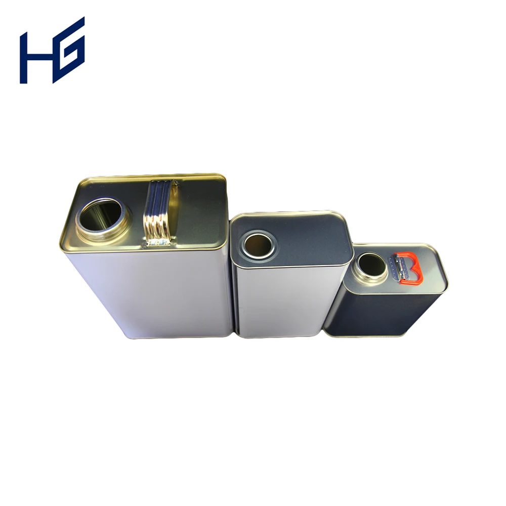 
Квадратная металлическая банка для кулинарного масла или моторного масла 