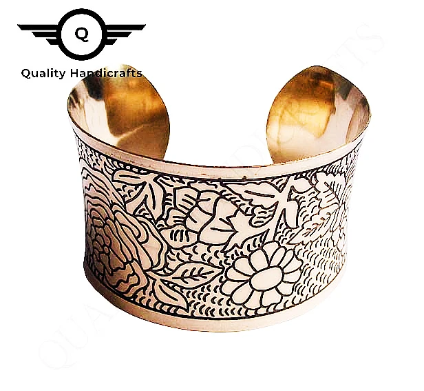 Vintage Antique Copper & Brass Metal Cuff Bracelet Manufacturer from India Gift for woman man girl.by Quality Handicrafts