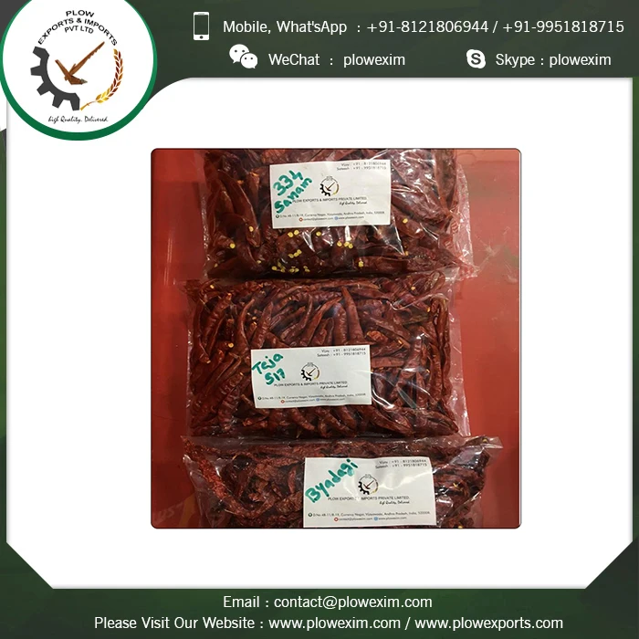 
Dried Long Red Chillies from India 