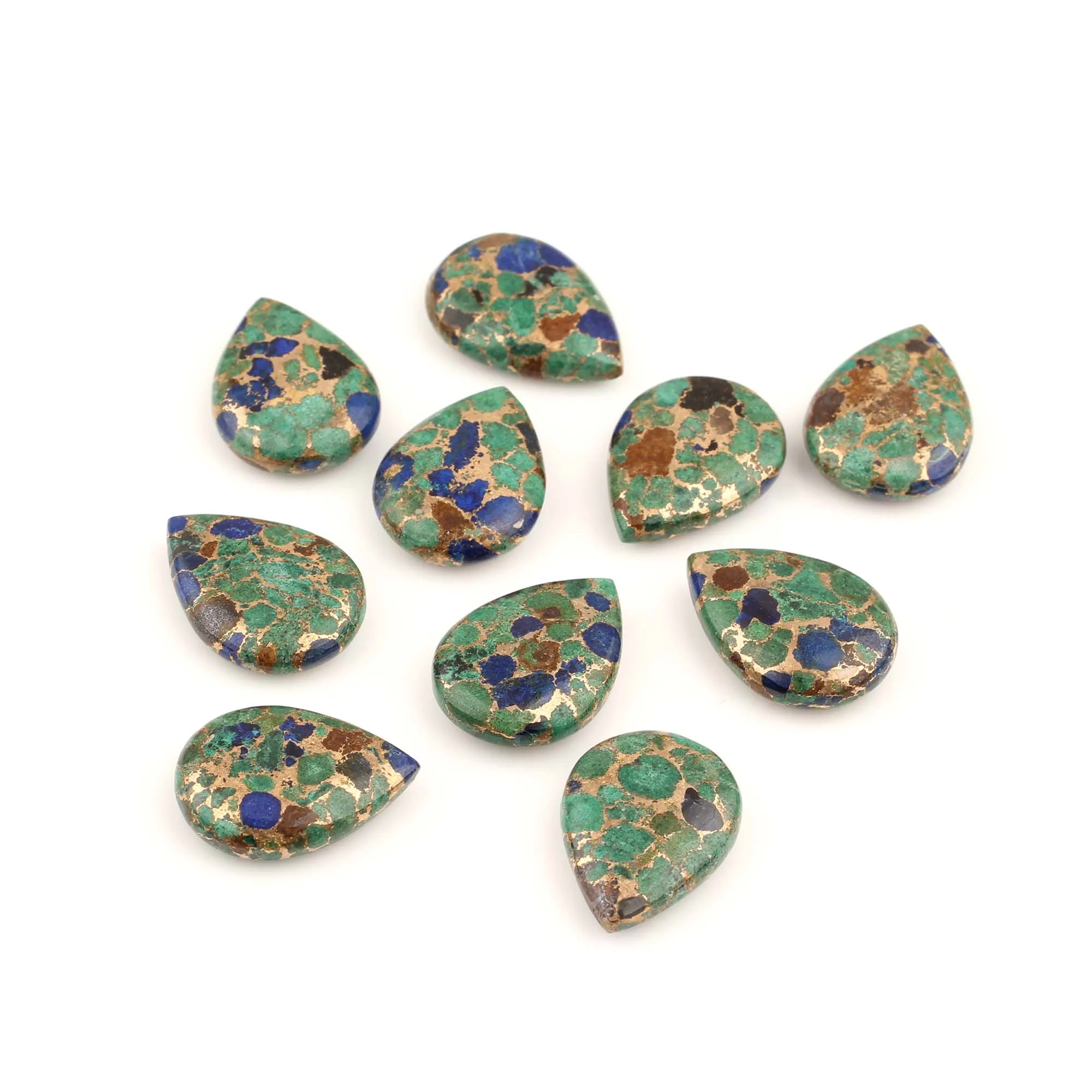  Натуральный рубин Zoisite 12x16 мм гладкий грушевидный кабошон