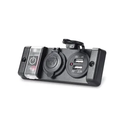 MICTUNING Pre-wired 12V Dual USB Breaker Switch Panel Socket Car Charger for Marine Boat RV Vehicle Truck
