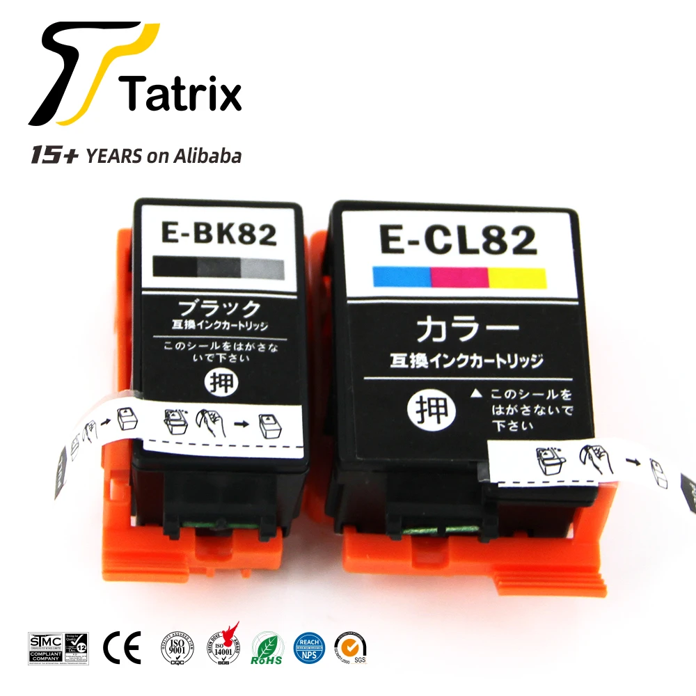 Tatrix ICBK82 чернила ICCL82 ICC82 цвета совместимый картридж с чернилами для принтера Epson PX-S06B PX-S06W icbk82 чернильный