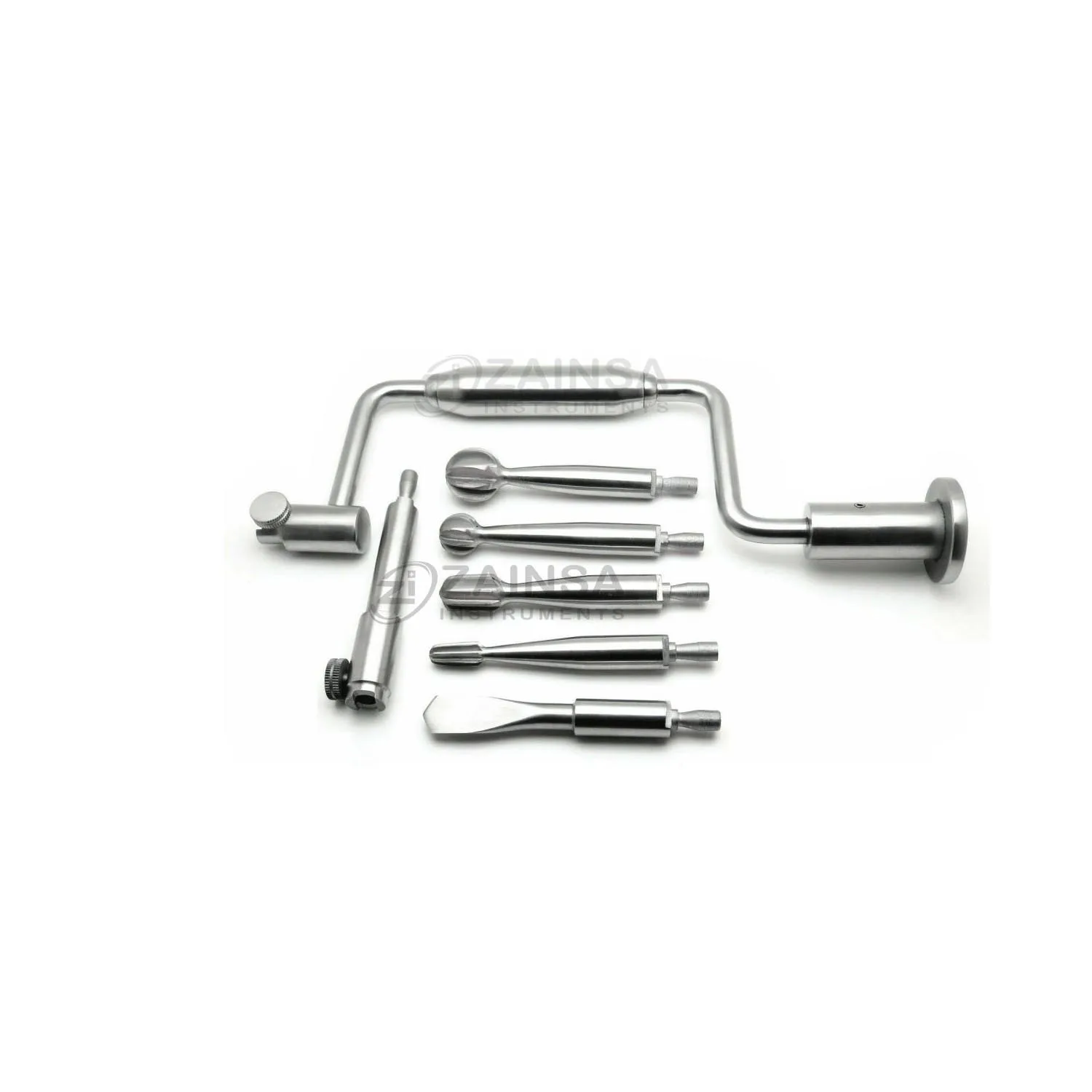 Hudson Brace Hand Drill German Stainless Steel 7 Pieces Surgical Drill High Quality Used in Orthopedic Surgery