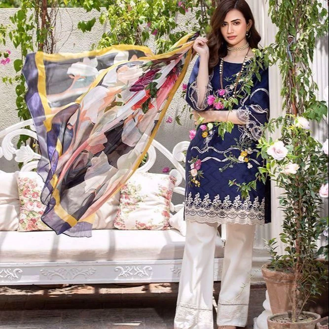 
Designer Summer Collection Black Color Pakistani Cotton Lawn Dress India & Pakistan Cloting Wholesale India 