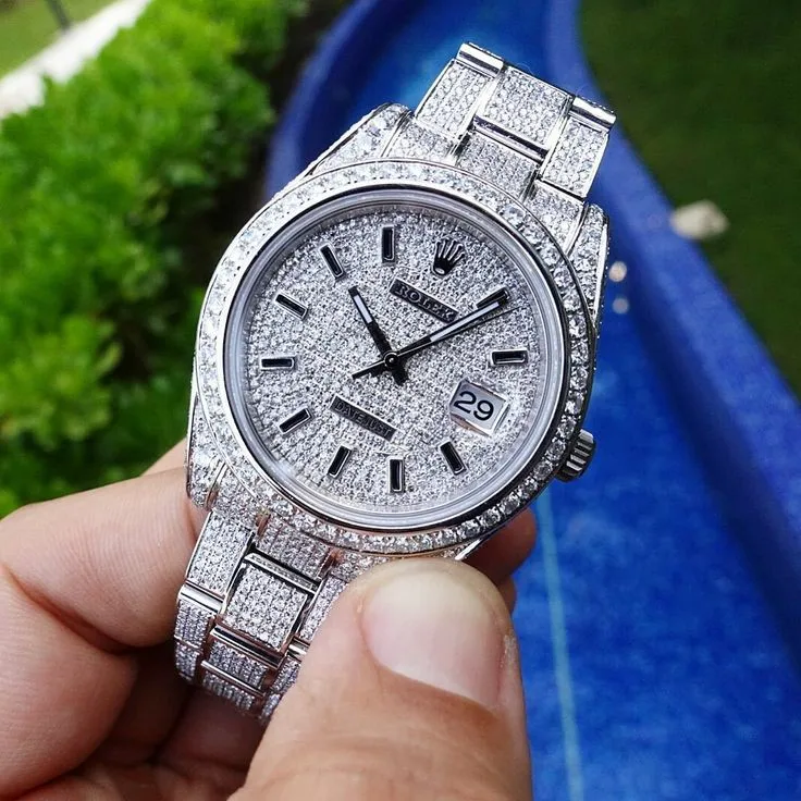 
Top Luxury Brand Saat Women Montre Rhinestone Even Shockproof Waterproof Zegarki Damskie Watch Female Arabic Numeral Bling Watch 