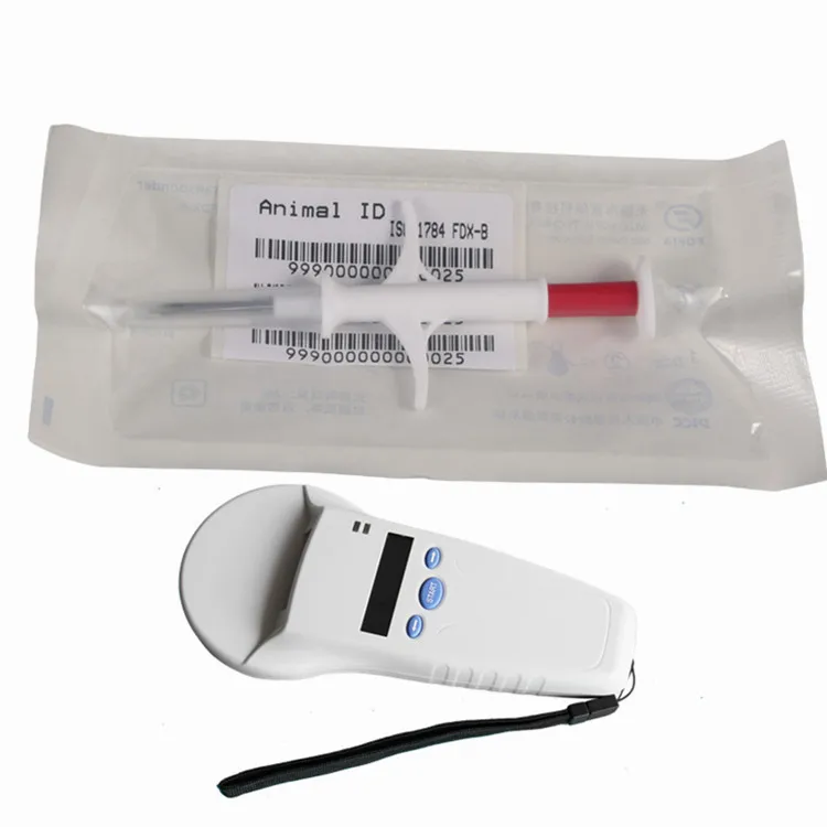 
1.25x7mm FDX_B Animal microchip with syringes for dogs/cats/fish 
