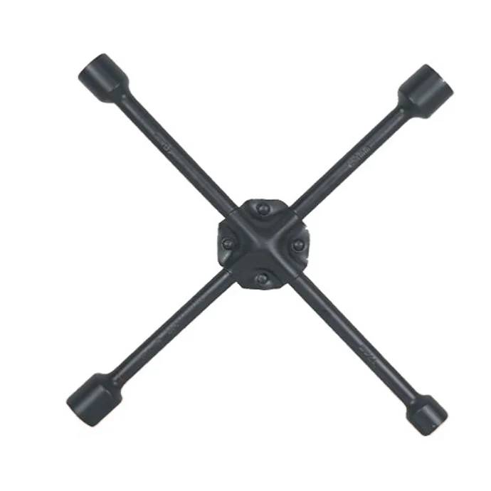 Порошковым покрытием 4-полосная крест обод ключ, дюймовый стандарт стиральная машина с черным оксидом тестирование из углеродистой стали колеса гайковерт инструмент для грузовых шин