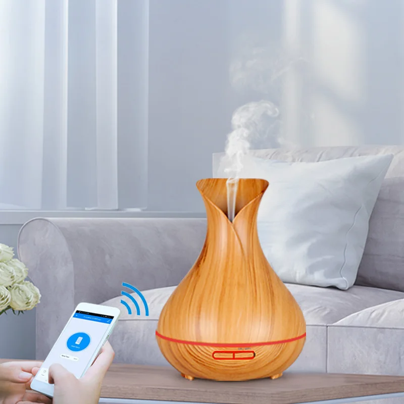 Dituo Smart WIFI version 7Color LED Ultrasonic Aroma Humidifier 400ML fragrance aromatherapy Scent commercial natural diffuser