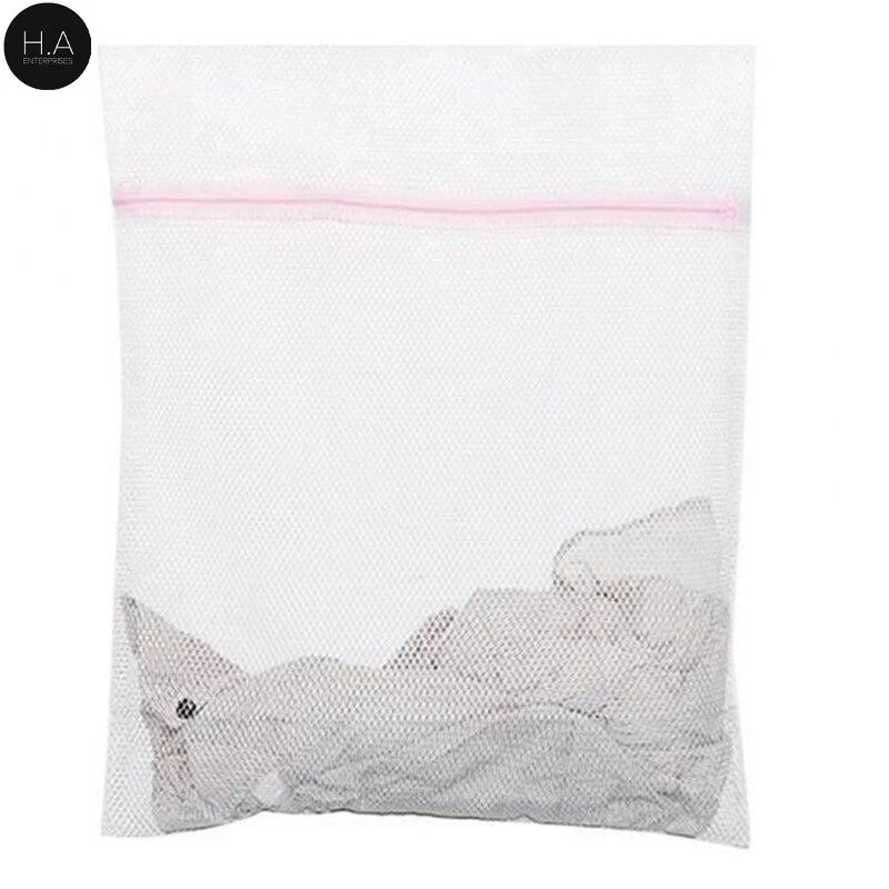 3 Sizes Zipped Clothes Washing Bag Laundry Bag Mesh Net Wash Bag Pouch Laundry Basket For Washing Machine