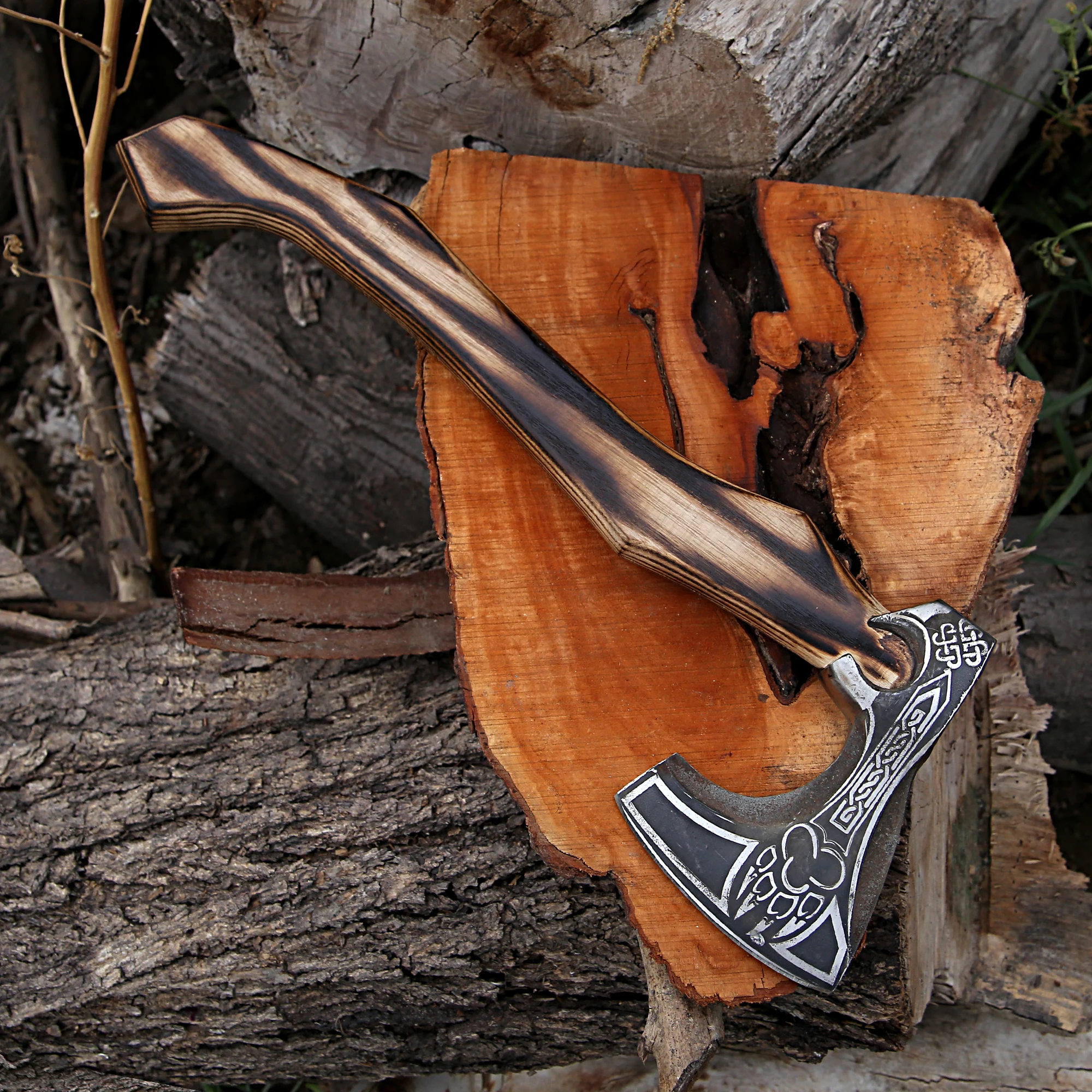 Топор викингов из углеродистой стали ручной работы на заказ Медный топор для выживания природе с деревянной ручкой оптовая продажа фантастические топоры