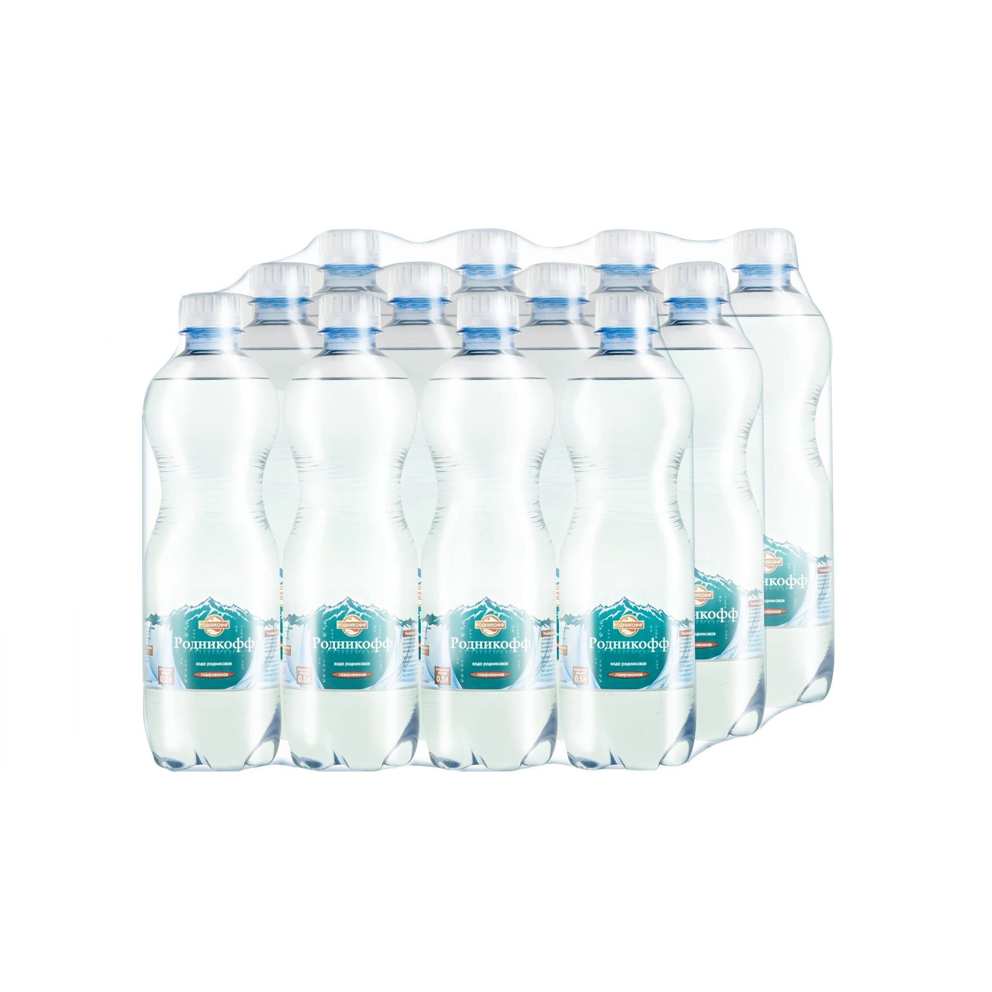 
Great quality natural sparkling water in 500 ml plastic bottles, product of Russia 