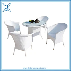 luxury round dining table for resorts high class aluminium wicker dining table and 8 chairs set wholesale price