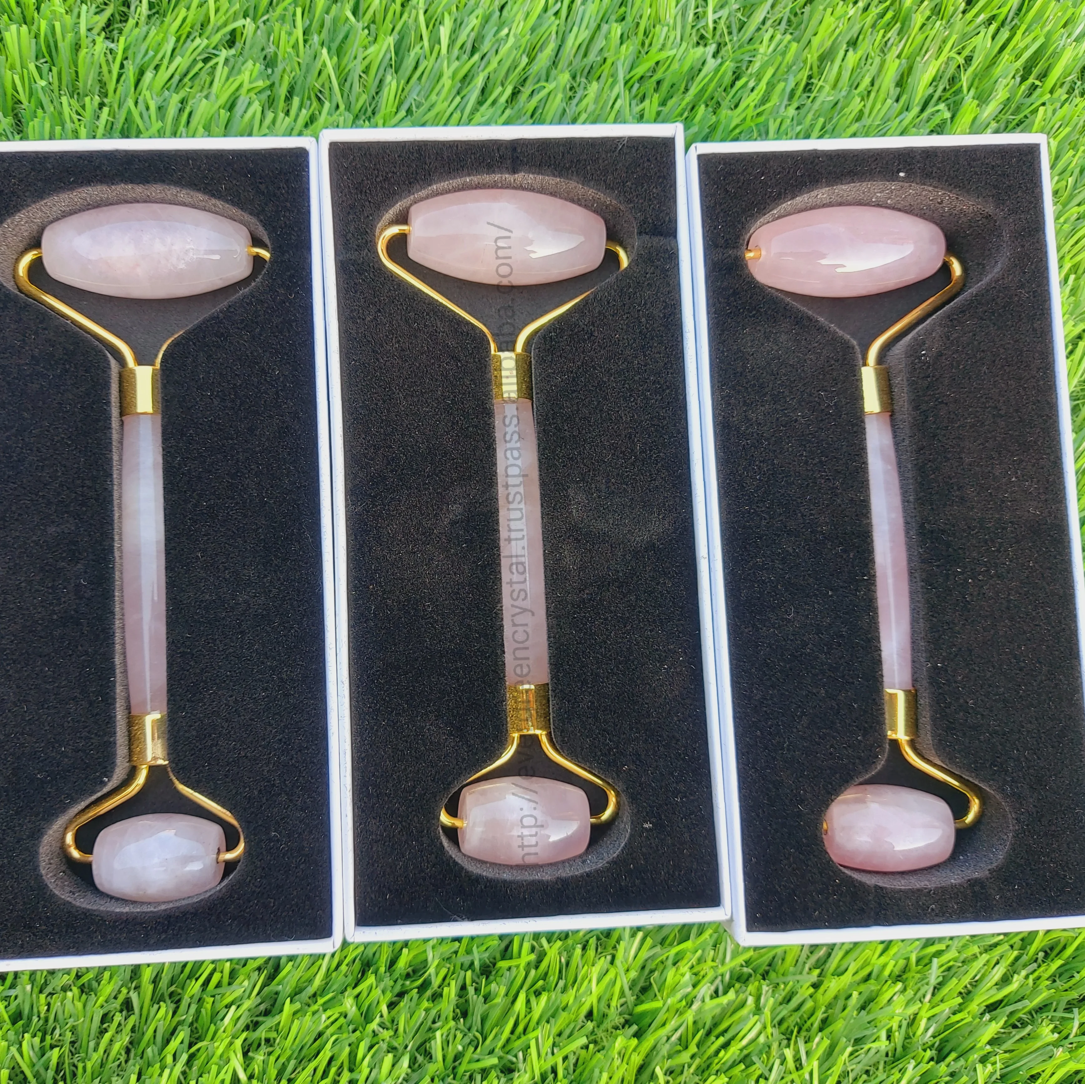 Розовый кварц нефритовый ролик Лучшая цена розовый gua sha косметический массаж лица для