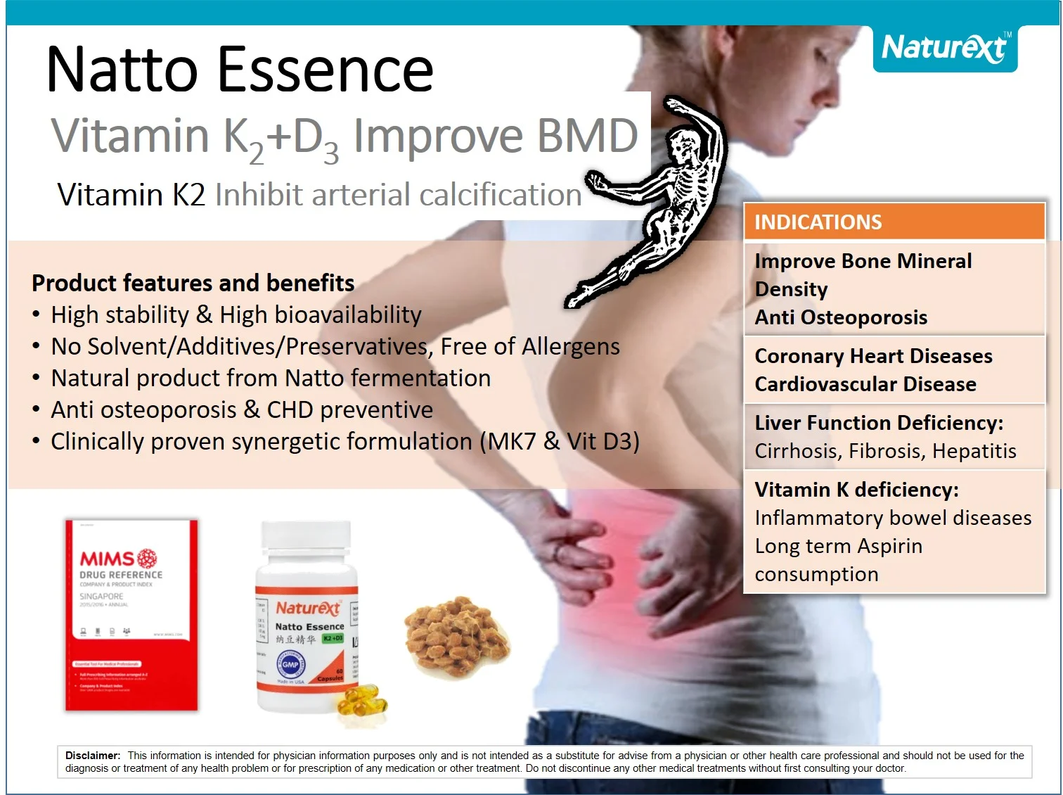 2021 Essential Nutrient That Helps Blood Clot And Bones Grow Naturext Natto Essence Capsule With Vitamin D3 &  K2