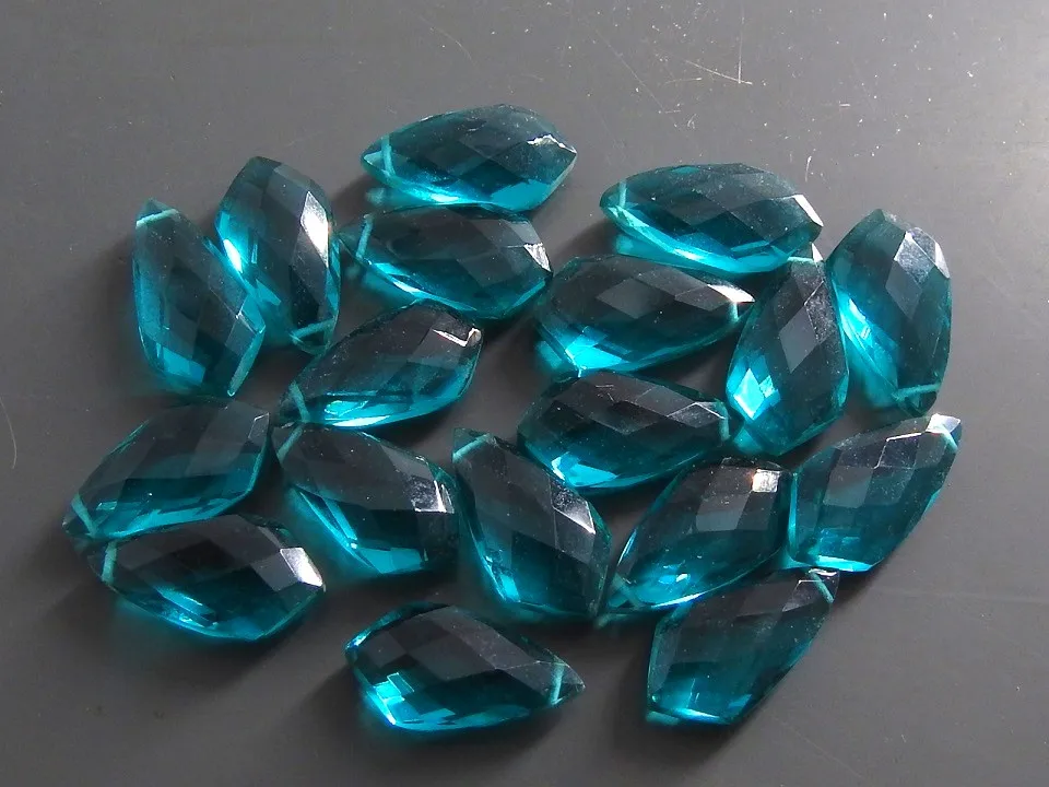 Павлиний синий кварц граненый кайт галстук каплевидный капли свободный камень пара сережек ручная работа для изготовления ювелирных изделий стекла гидро оптовик