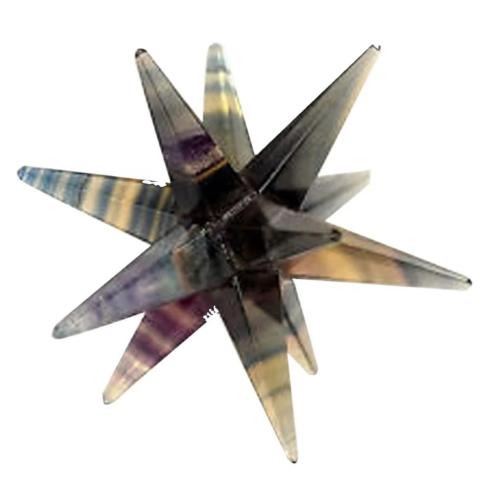 star merkaba Fluorite Stone 12 Point merkaba star crystal merkaba natural stone healing star point wholesale