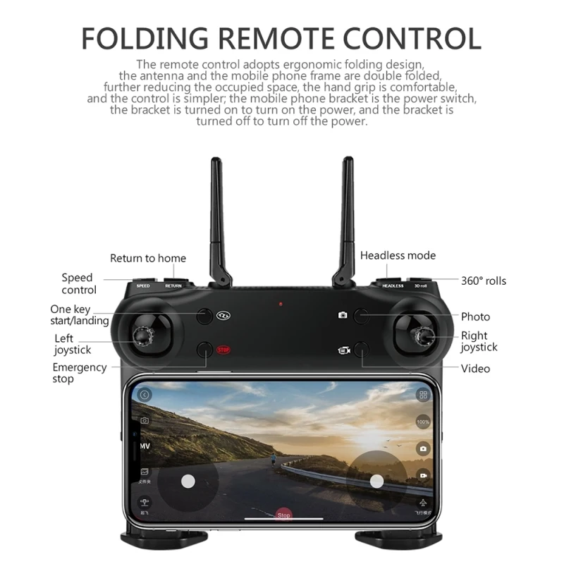 Top seller SG106 WiFi FPV RC Drone Aerial Photography Quadcopter Aircraft Long Battery Life 4 Channels With LED Light Quadcopter