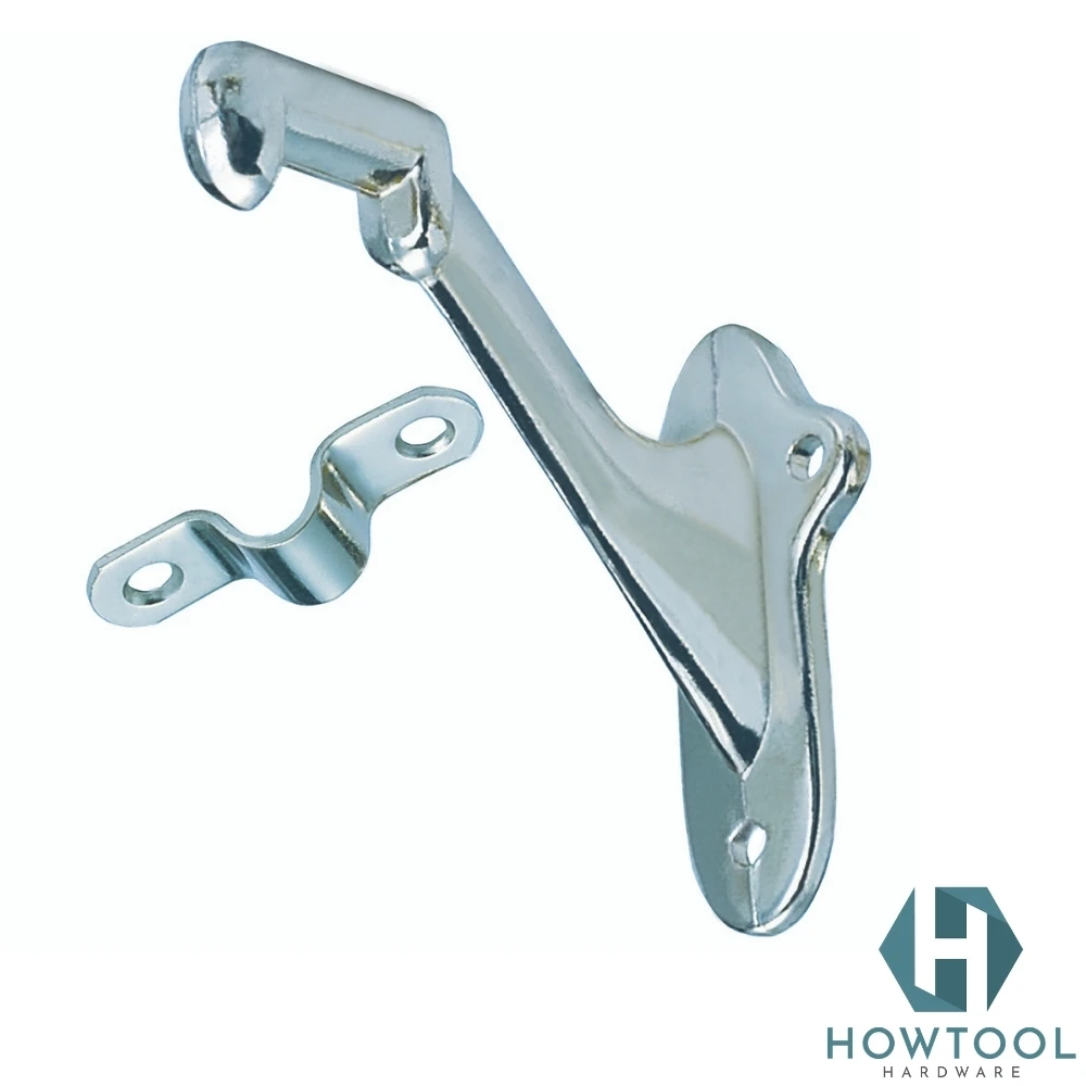 Chrome Metal Home Stair Accessories Standard Utility Commercial Wall Mounted Handrail Bracket