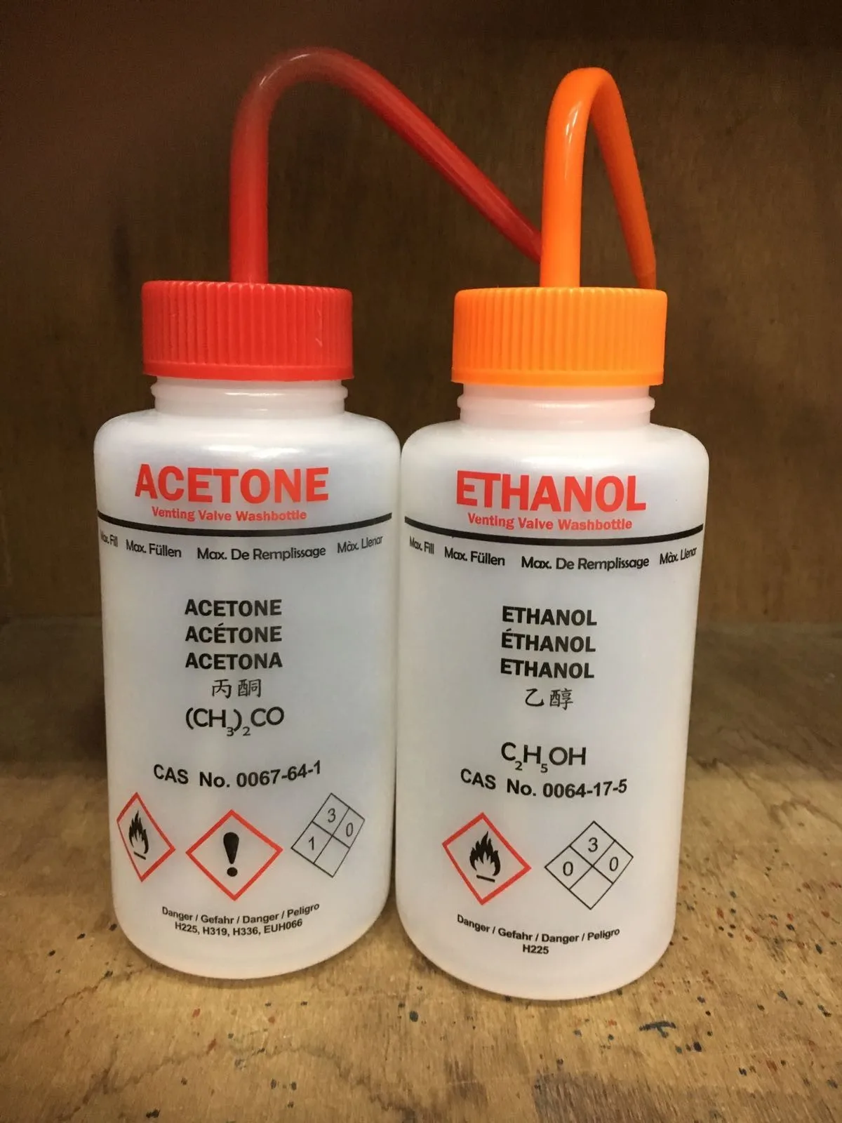 Labelled Wide Mouth Wash Bottle