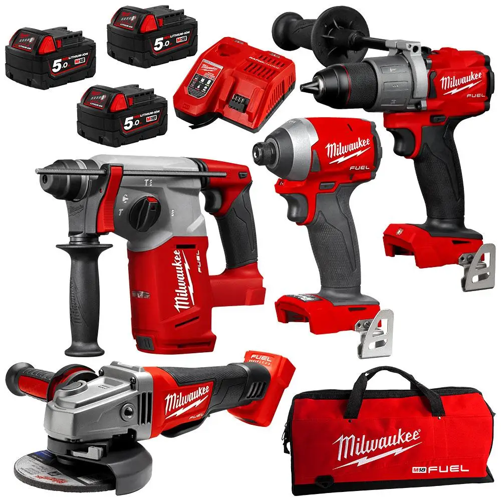 Wholesales Milwaukees M 18FPP4A2-503B 18V 5.0Ah Li-Ion Cordless GEN 3 Fuel 4pce Combo Kit