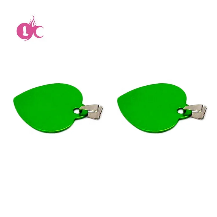 
Hot selling custom logo aluminum eco friendly heart shape dog tag 