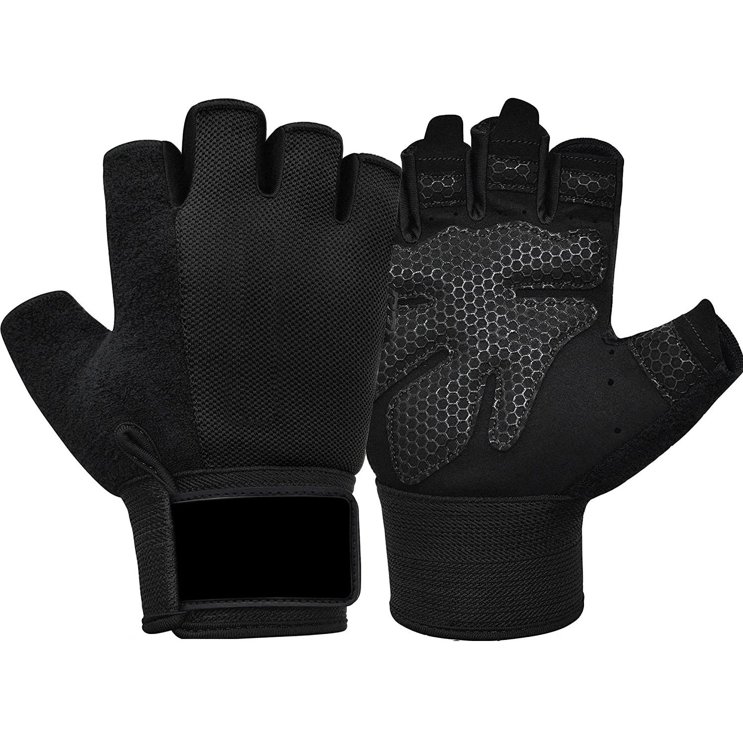 New Style Grip Pad Gloves in Gym Black Training Weight Lifting Gloves