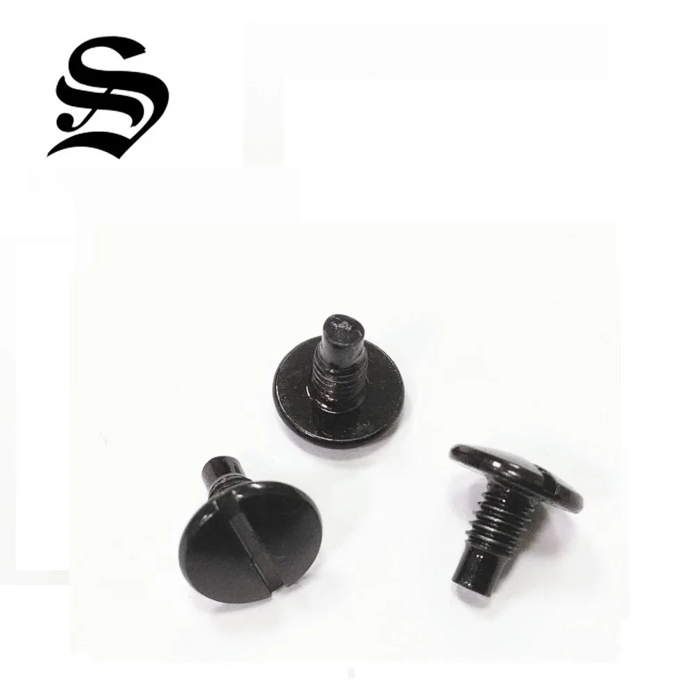 Auto fasteners black zinc slotted head machine dog point screw