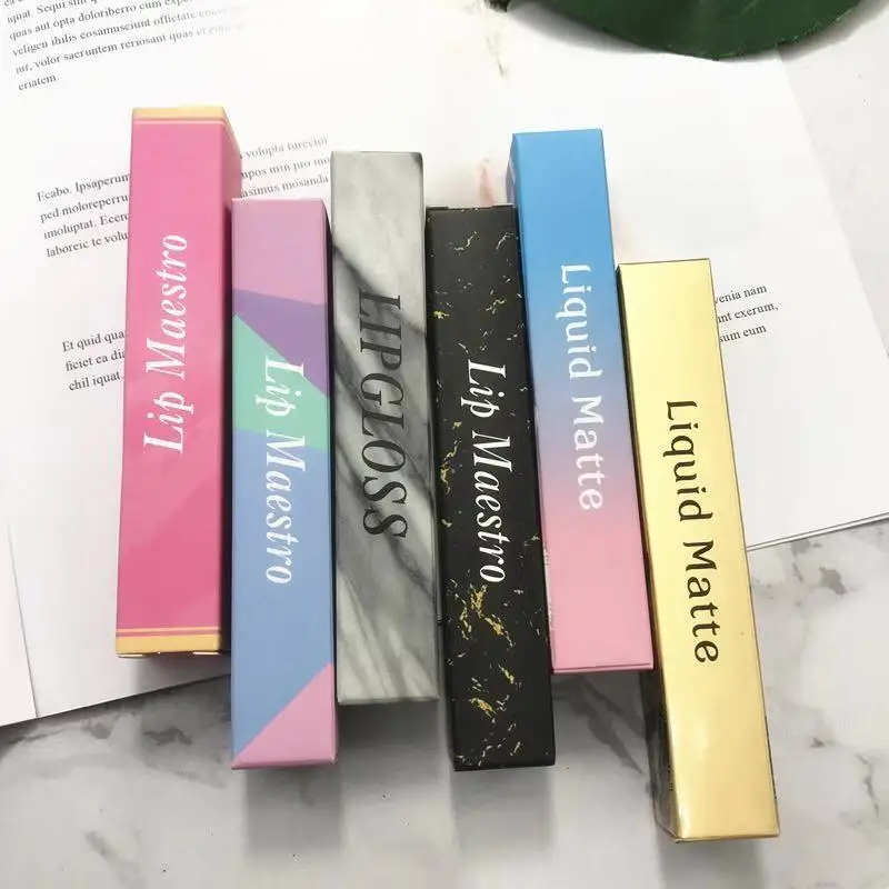 
Hot Sale Luxury lipstick box package Plastic Empty Lipgloss Tube/Container paper package 