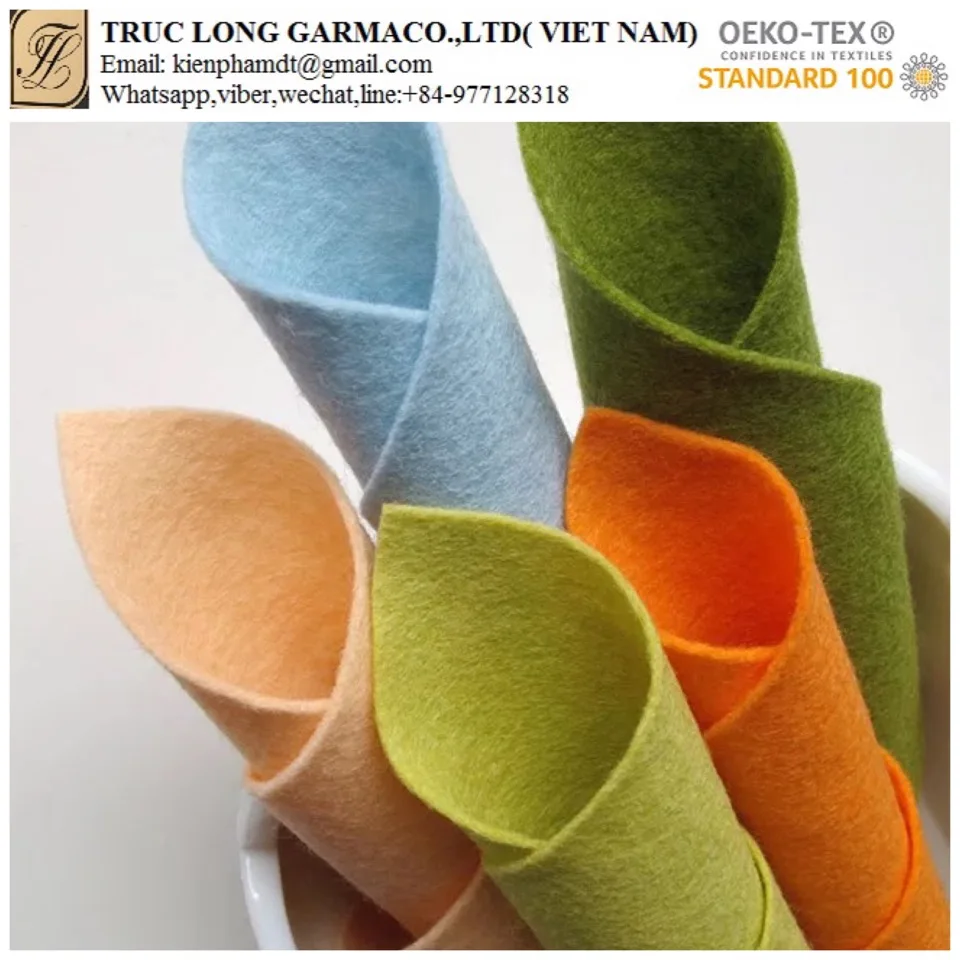 Vietnam Wholesale 1-5mm Thickness Soft Polyester Felt Fabric Roll