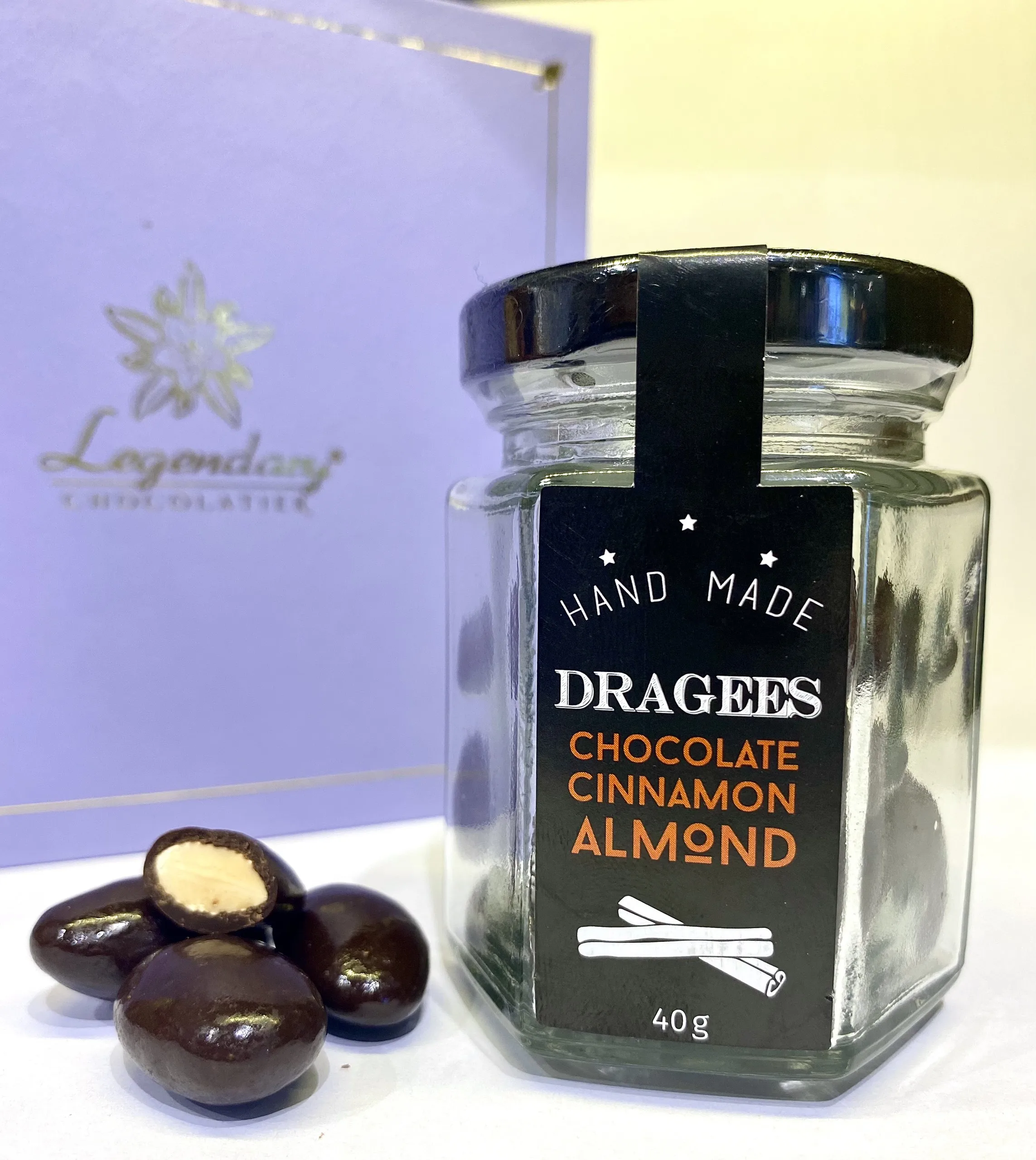 Best bittersweet Dark chocolate milka covered coffee and almonds free samples by Legendary Viet Nam packing 40gr net weight