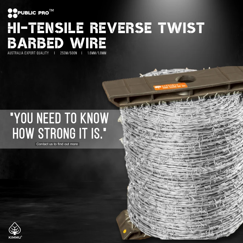 Heavy Galvanized Barbed Wire 1.57mm x 500meter